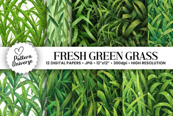 Download Fresh Green Grass Digital Papers - Premium Resources