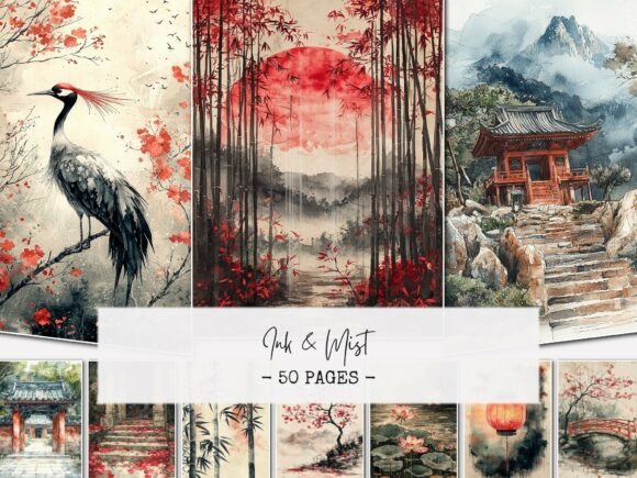 Download Ink &amp; Mist Junk Journal Pages - Ink Collection