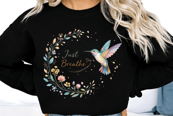 Download Just Breathe PNG Boho Flower Wreath PNG - Boho flower Collection