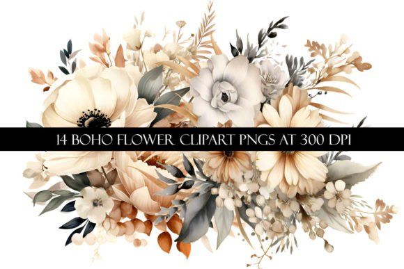 Download Boho Flower Clipart - Boho flower Collection