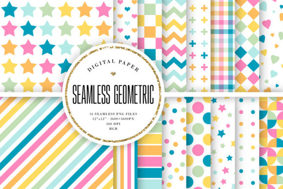 Download Pastel Geometric Seamless Patterns - Pastel geometric Collection
