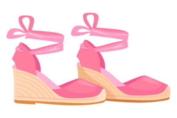 Download Pink Summer Shoes Cartoon Elegant Sexy F - Ink Collection