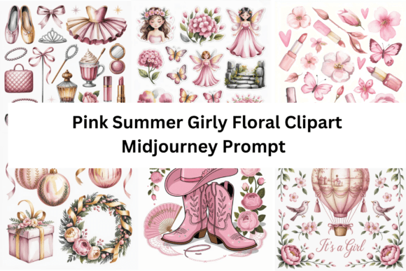 Download Prompt Pink Summer Girly Floral Clipart - Ink Collection