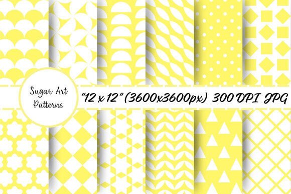 Download Pastel Geometric Yellow Digital Paper - Pastel geometric Collection