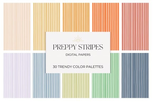 Download Preppy Stripes Pattern Digital Papers - Digital papers Collection
