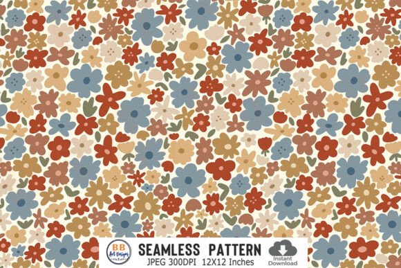 Download Boho Flower Pattern Spring Floral Paper - Boho flower Collection