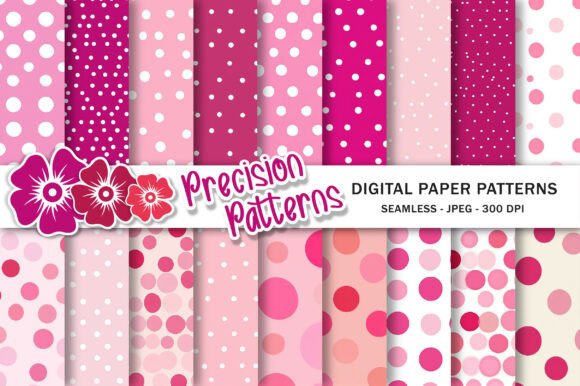 Download Pink Polka Dots Digtal Paper - Ink Collection