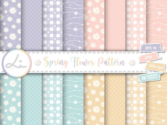 Download Cute Spring Flower Digital Papers - Digital papers Collection