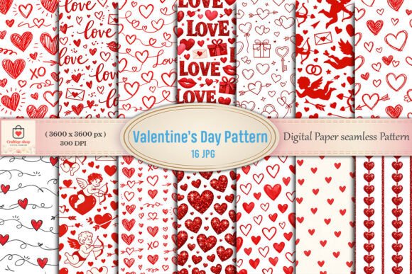 Download Valentine’s Day Love Digital Paper - Love Collection