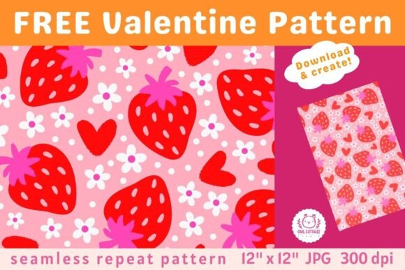 Download FREE Pink Strawberry Seamless Pattern - Ink Collection