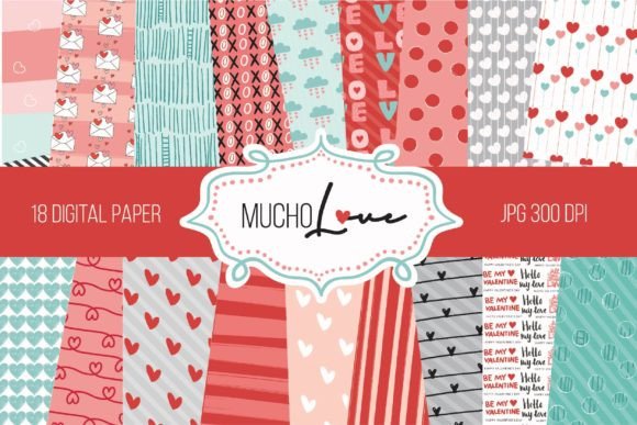 Download Mucho Love Digital Paper - Love Collection