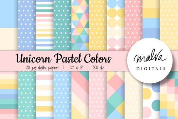 Download Unicorn Pastel Geometric Patterns - Pastel geometric Collection