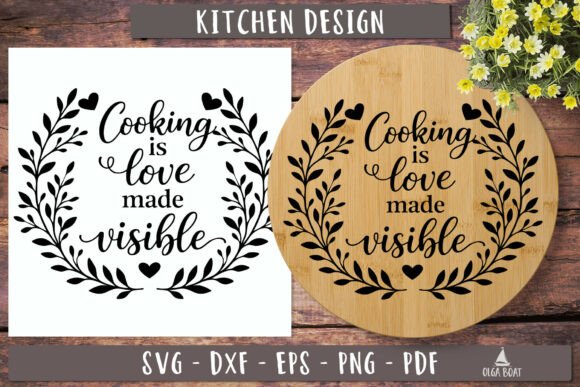 Download Cooking is Love SVG Kitchen Cutting Boar - Love Collection