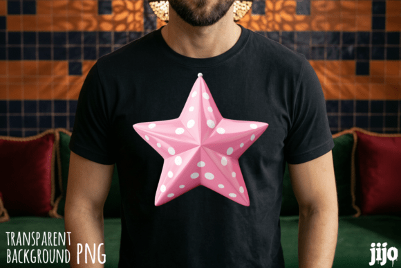 Download Star Pink Polka Pattern PNG - Ink Collection