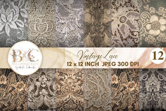 Download Vintage Antique Lace Digital Papers - Digital papers Collection