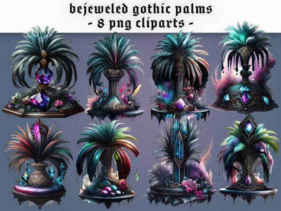 Download Bejeweled Gothic Palms Sublimation - Palms Collection