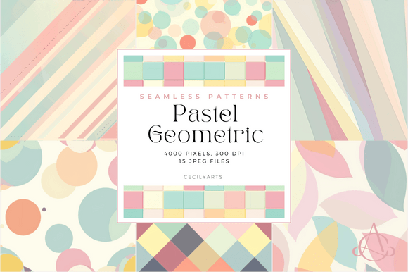 Download Pastel Geometric Seamless Patterns - Pastel geometric Collection