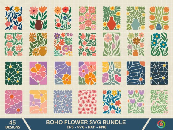 Download Boho Flower SVG Bundle, Boho Floral Svg - Boho flower Collection