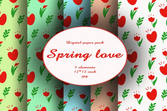 Download About Spring Love Digital Paper Graphic - Love Collection