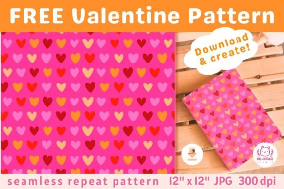 Download FREE Pink Valentine Seamless Pattern - Ink Collection