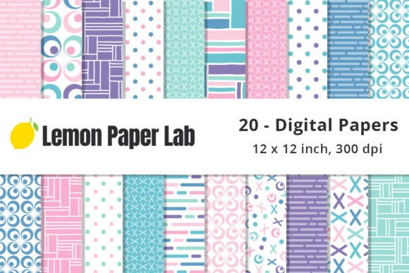 Download Pastel Geometric Digital Papers - Digital papers Collection