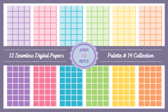 Download Seamless Rainbow Grid Digital Papers - Digital papers Collection