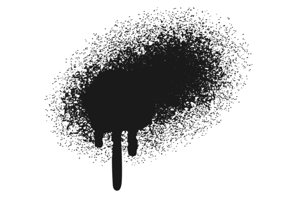 Download Black Spray Splash. Messy Ink Paint Text - Ink Collection