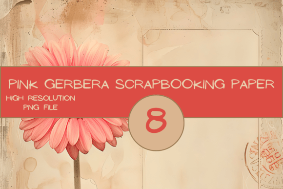 Download Pink Gerbera Scrapbooking Paper - Ink Collection