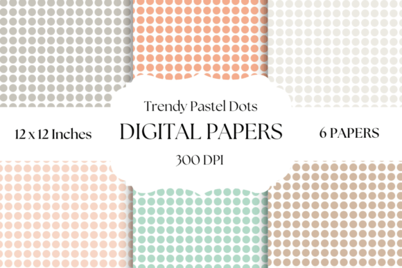 Download Trendy Pastel Dots Digital Papers - Digital papers Collection