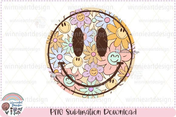 Download Happy Smile Face Boho Flower Summer PNG - Boho flower Collection