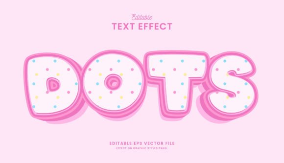 Download Cute Pink Pastel Dots Text Effect - Ink Collection