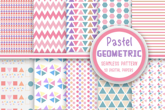 Download Pastel Geometric Seamless Pattern - Pastel geometric Collection