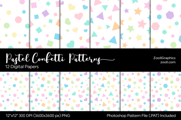 Download Pastel Confetti Digital Papers - Digital papers Collection